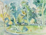 Jacob Epstein, Epping Forest, gouache and watercolour on paper