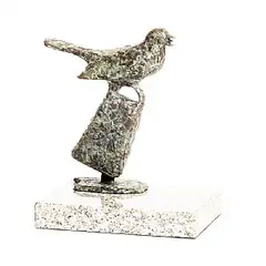 Bird on Bell by Oisín Kelly, bronze on granite base, sold Apr 2026