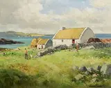 Cottage on West Coast, Galway by Maurice Canning Wilks, oil on canvas, sold Apr 2026