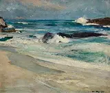 William Mervyn Glass, High Tide, Iona, oil on board