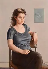 Harry Holland, The Artist's Model, oil on board