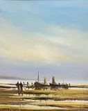 Norman J. McCaig, The Evening Catch, oil on canvas board