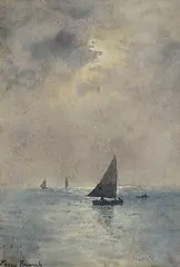 Sailing Off Achill by William Percy French, watercolour on paper, sold Apr 2026