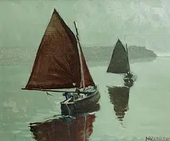 Púcan by Cecil Maguire, 1982, oil on board, sold Apr 2026
