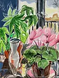 Norah McGuinness, Flowers by the Window, gouache and watercolour on paper