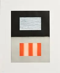 Liliane #3 by Sean Scully, 2010, lithograph in colours (sugar lift, spit bite, hard ground) on Somerset textured white - numbered 10 from an edition of 1, sold Oct 2025