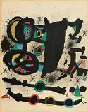 Joan Miro Spanish, Hommage to Josep Sert, 1972, lithograph on Guarro paper - number 85 from an edition of 150 - printed by Poligrafa Barcelona