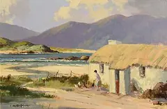 Near Roundstone, Connemara, Co. Galway by George K. Gillespie, oil on canvas, sold Oct 2025