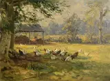 Frank McKelvey, At Murphy's Farm, oil on canvas