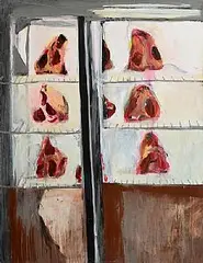 Brian Maguire, Dinner, 2008, acrylic and oil on canvas