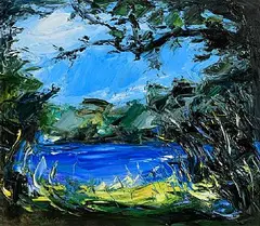 Michael Flaherty, Mountain Lake, oil on board
