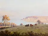 Charles McAuley, Autumn Sunset, Red Bay, Co. Antrim, oil on canvas