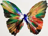 Damien Hirst British, Butterfly Spin, acrylic and metallic paint on paper - created in April 2009 on occasion of Damien Hirst's 'Requiem', held at Pinchuk, Art Centre Kiev.