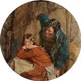 Alfred Downing Fripp, Irish Courtship, 1845, watercolour on paper