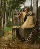 Mary Hubbard Whitwell, Old Woman of Grez, 1887, oil on canvas