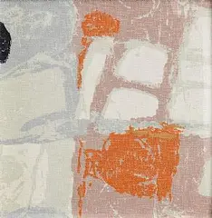 Skara Brae by William Scott, 1959, screenprint on cotton for Edinburgh Weavers, sold Oct 2025