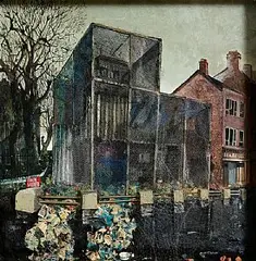 Joseph McWilliams, Army Post, Antrim Road, Belfast, 1978, mixed media and collage on board