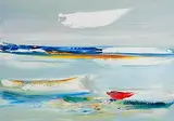 Majella O'Neill Collins, Red Sky Sherkin, 2025, oil on canvas