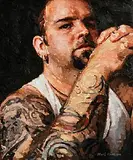 Mark O'Neill, Ink, 2003, oil on board
