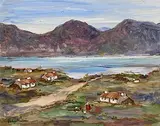 Gladys Maccabe, Cottages Connemara, oil on board