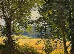 Hans Iten, Before the Harvest, oil on canvas