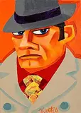 The Gangster by Graham Knuttel, oil on canvas, sold Oct 2025