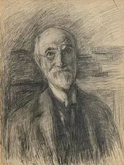 John Butler Yeats, Self Portrait, pencil on paper