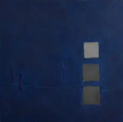 Felim Egan, Blue Dawn, 1996, oil and mixed media on canvas