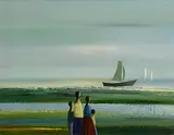 Daniel O'Neill, Awaiting the Return, oil on board