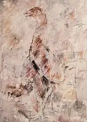 Basil Blackshaw, Cockerel, oil on board