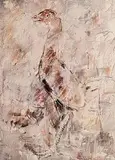 Basil Blackshaw, Cockerel, oil on board
