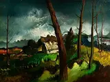 Daniel O'Neill, Evening Light, oil on board