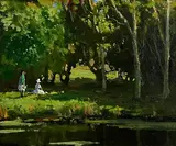 James Humbert Craig, The Picnic, oil on board