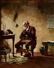 Howard Helmick American, The Village Schoolmaster, 1881, oil on canvas