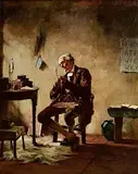 Howard Helmick American, The Village Schoolmaster, 1881, oil on canvas