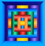 Francis Tansey, Tubular Weave, 2021, acrylic on canvas