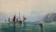 John Faulkner, Off Howth Harbour, Co. Dublin, watercolour on paper