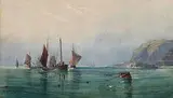 John Faulkner, Off Howth Harbour, Co. Dublin, watercolour on paper