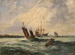 Edwin Hayes, The Pilot Boat, oil on board