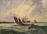 Edwin Hayes, The Pilot Boat, oil on board