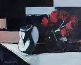 Brian Ballard, Vase and Tulips, 1989, oil on canvas
