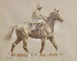 Peter Curling, Coming Back In, mixed media on paper