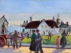 Maurice MacGonigal, Evening at Rush, oil on canvas