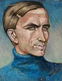 Harry Kernoff, Sean O'Flaherty, oil pastel on board