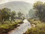 Charles McAuley, A Break in the Clouds, Glendun, oil on canvas