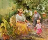 Elizabeth Brophy, We Don't Like Hats, oil on board