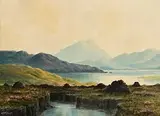 Douglas Alexander, Near Pontoon, Co. Mayo, watercolour on paper