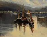 Norman J. McCaig, End of the Day, oil on canvas board