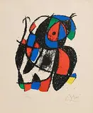 Joan Miro Spanish, Composition from the Portfolio 'Joan Miro Lithographie II', 1975, lithograph in colours - number 34 from an edition of 80