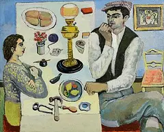 Gerard Dillon, The Table in the Blue Room, oil on board